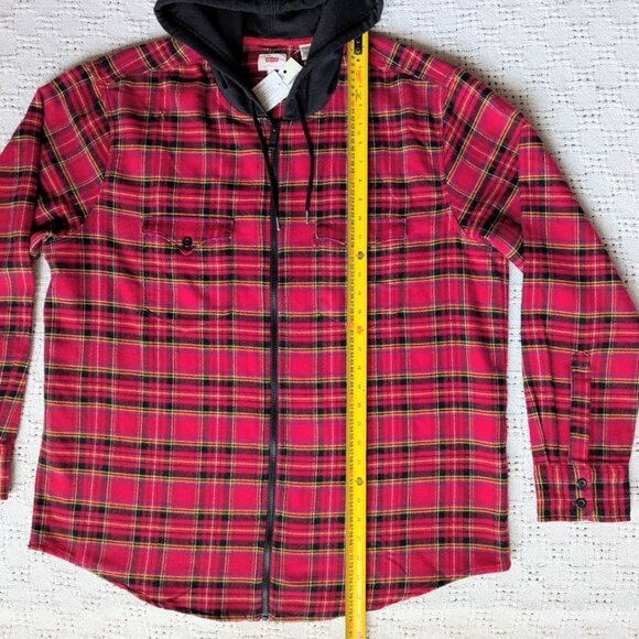 Levi's THERMOLITE Flannel Plaid Hood Shirt Jacket Shacket Men's XL New With Tags - Picture 7 of 9